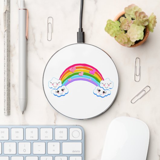 Rainbow Clouds Wireless Charger (Desk)