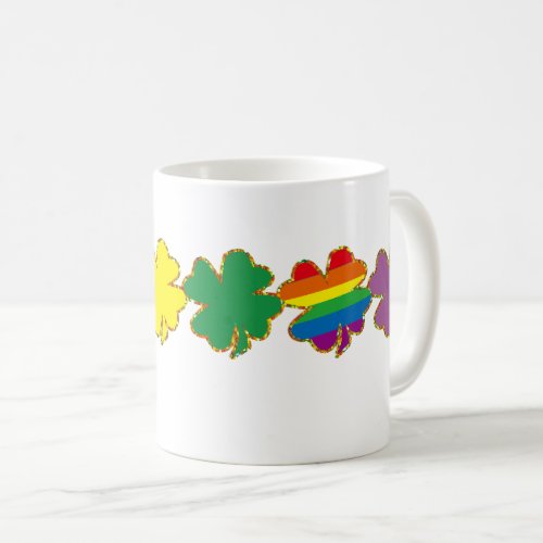 Rainbow Clover Coffee Mug