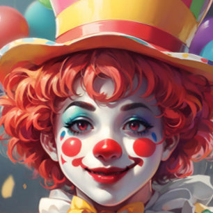 Rainbow Clown Circus Carnival Balloons  Bath Towel Set