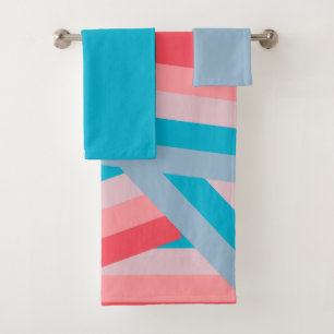 Rainbow Collage  Bath Towel Set