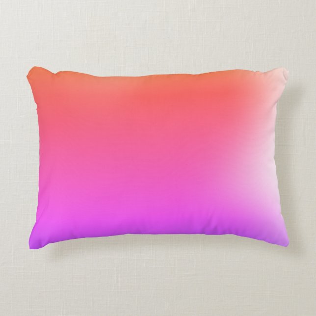 Rainbow color  accent pillow (Front)