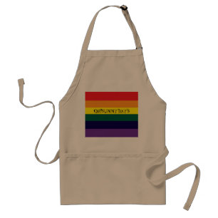 rainbow color adult apron