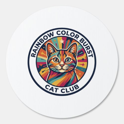 Rainbow Color Burst Cat Cute Kitty Design - Rainbo Sign