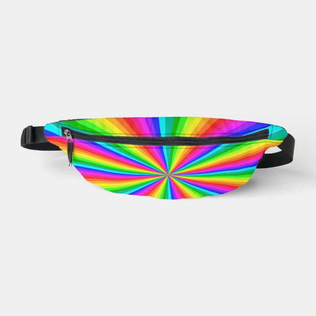 Rainbow Color Burst Psychedelic   Fanny Pack (Front)