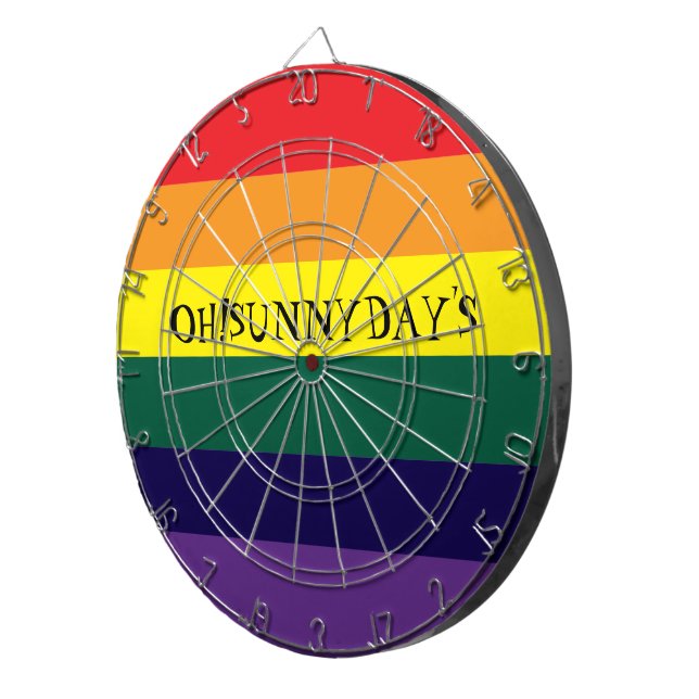 rainbow color dart board (Front Right)