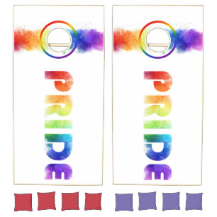 Rainbow "Color Explosion" Pride Cornhole Set