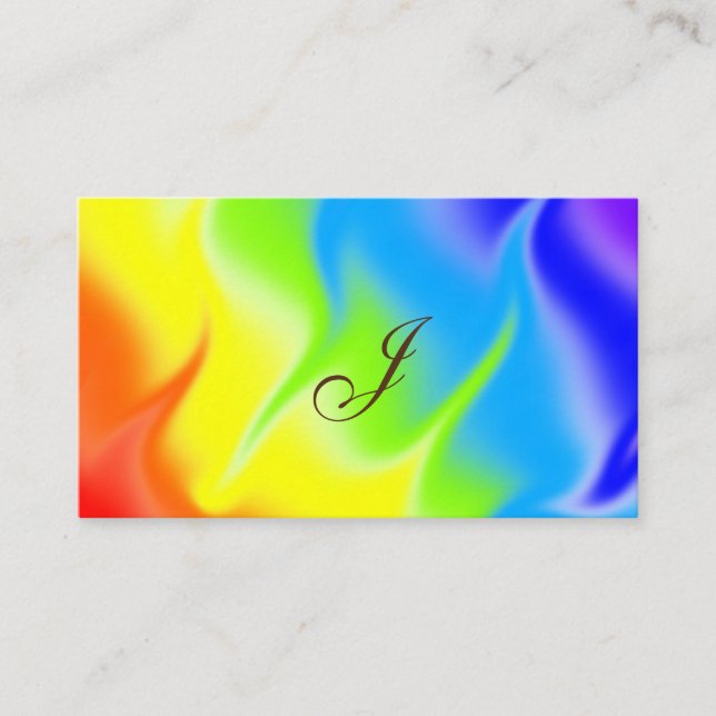 Rainbow Color Flame, Fierce love Business Card (Front)