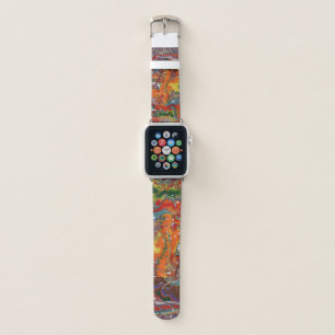 Rainbow Color Flow Paint Art Apple Watch Band