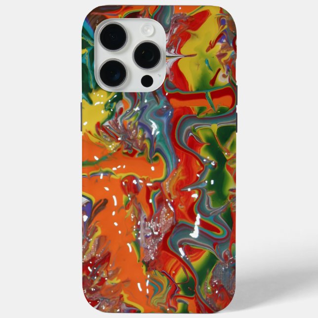 Rainbow Color Flow Paint Art Case-Mate iPhone Case (Back)