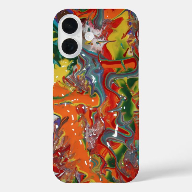 Rainbow Color Flow Paint Art Case-Mate iPhone Case (Back)