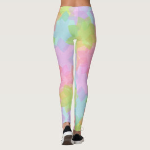 Rainbow color flower design, Many colors pattern Leggings