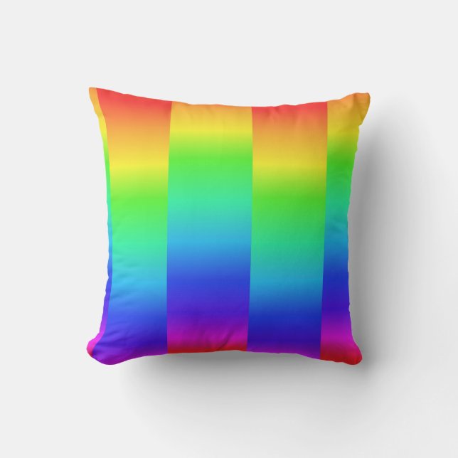 Rainbow color fluorescent modern pillow (Front)