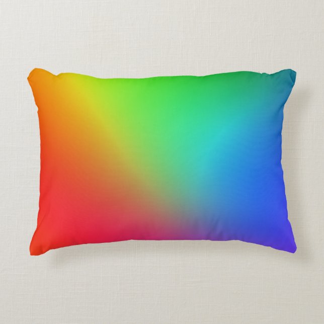 Rainbow Color Gradient Accent Pillow (Front)