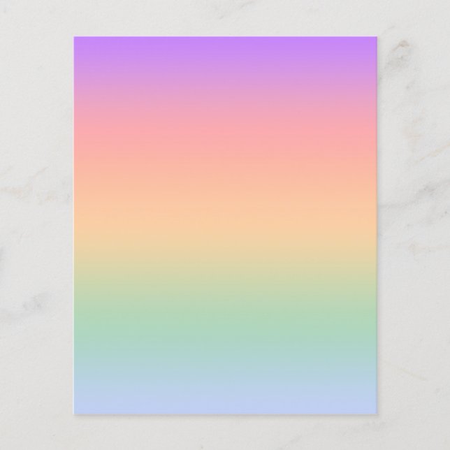 Rainbow color gradient background flyer (Front)