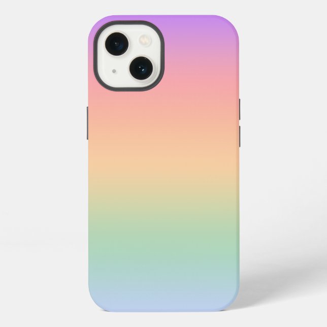 Rainbow color gradient background iphone case (Back)
