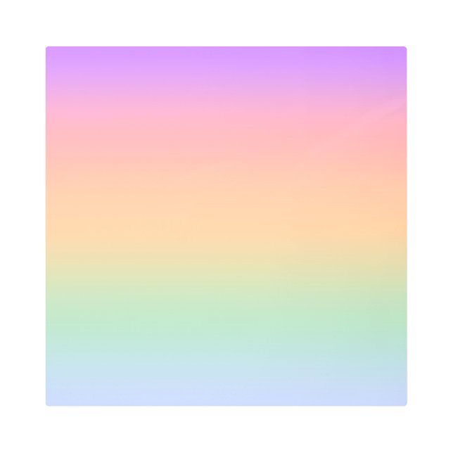 Rainbow color gradient background metal print (Front)