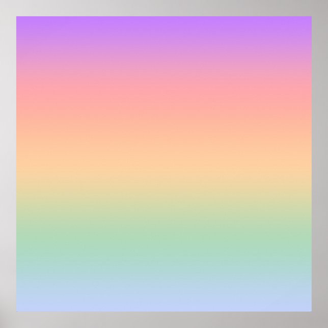 Rainbow color gradient background poster (Front)