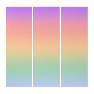 Rainbow color gradient background triptych