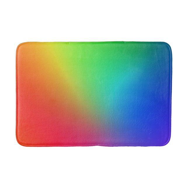 Rainbow Color Gradient Bath Mat (Front)