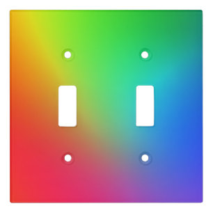 Rainbow Color Gradient Light Switch Cover