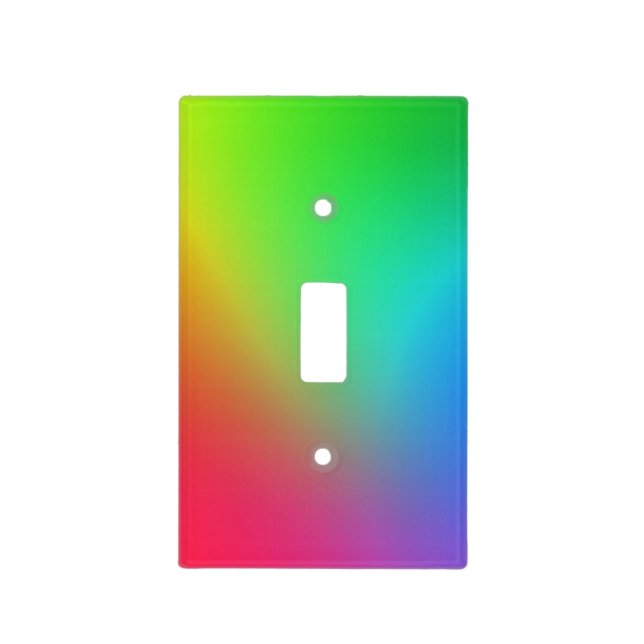 Rainbow Color Gradient Light Switch Cover (Front)