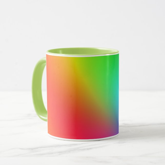 Rainbow Color Gradient Mug (Front Left)