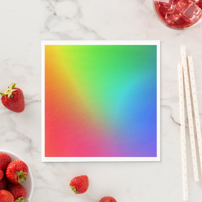 Rainbow Color Gradient Napkins (Insitu)