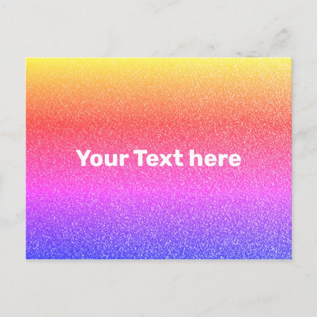 Rainbow Color Gradient Ombre Texture Textured Postcard (Front)
