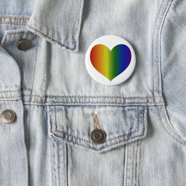 Rainbow Color Heart  Button (In Situ)