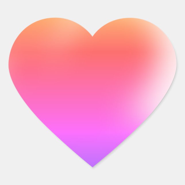 Rainbow color  heart sticker (Front)