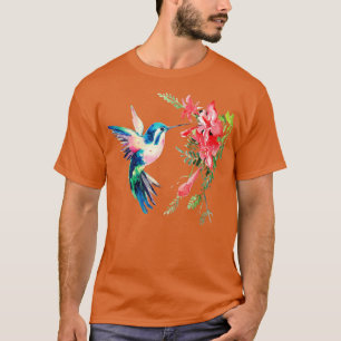 Rainbow Color Hummingbird Funny Bird Lover Gift T-Shirt