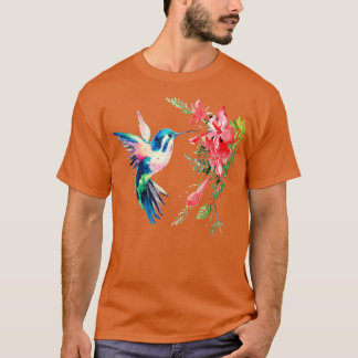 Rainbow Color Hummingbird Funny Bird Lover Gift  T-Shirt