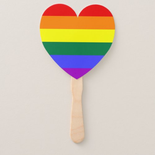 Rainbow color LGBT Flag Hand Fan