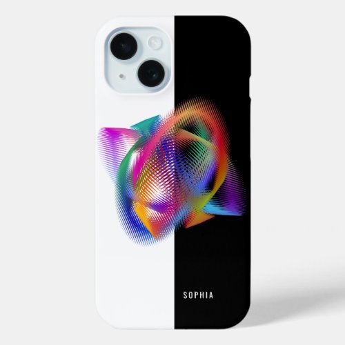 Rainbow color light iPhone 15 case