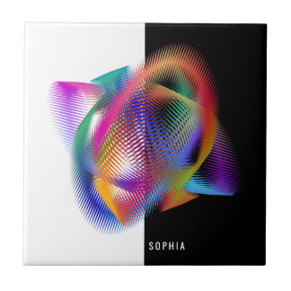 Rainbow color light ceramic tile