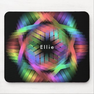 Rainbow color light mouse pad