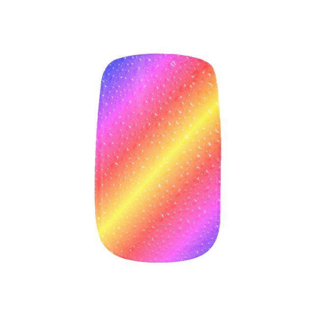 Rainbow Color Nail Art (Left Thumb)