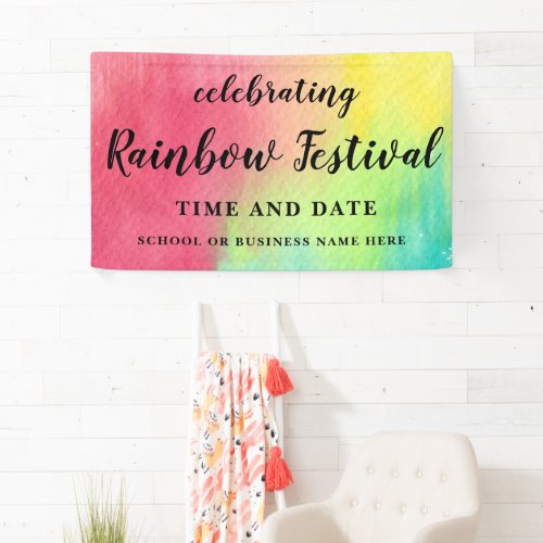 Rainbow Color Pride Custom Printed Decor Banner