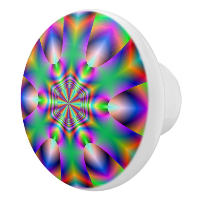 Rainbow Color Rings Fractal Knob (Right)