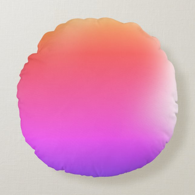 Rainbow color  round pillow (Front)