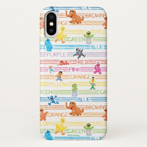 Rainbow Color Sesame Pals Pattern iPhone X Case