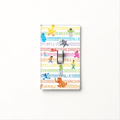 Rainbow Color Sesame Pals Pattern Light Switch Cover