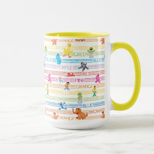 Rainbow Color Sesame Pals Pattern Mug