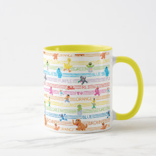 Rainbow Color Sesame Pals Pattern Mug