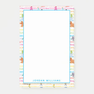 Rainbow Color Sesame Pals Pattern Post-it Notes