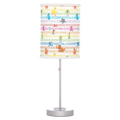 Rainbow Color Sesame Pals Pattern Table Lamp