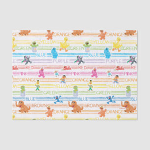 Rainbow Color Sesame Pals Pattern Tissue Paper