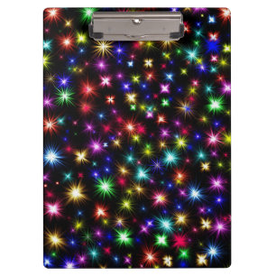 Rainbow Color Sparkles Clipboard