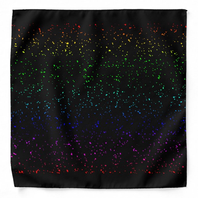 Rainbow Color Stars Pattern Bandana (Front)