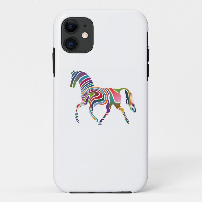 Rainbow Color-Striped Horse Case-Mate iPhone Case (Back)